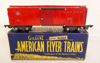 American Flyer 633 - R Baltimore & Ohio Red Box Car - Vg.  In Orig Box
