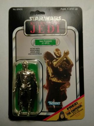 Star Wars Kenner 1983 Rotj C - 3po Figure With Removable Limbs Moc 65 Back