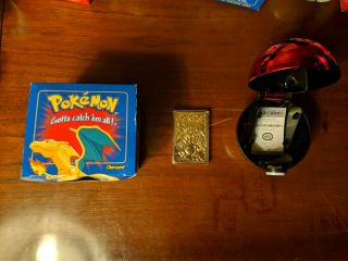 Vintage Pokemon Charizard 23k Gold Plated Trading Card Limited Edition Bk