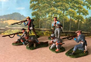 Hand Painted Civil War Toy Soldiers Confederate 10th Virginia Regiment
