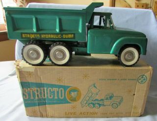 Vintage Structo Hydraulic Dump Truck No 407 With Box