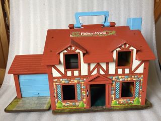 Vintage Fisher Price Little People 952 Play Family House 1980s