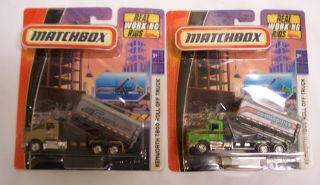 Two " Matchbox " Real Rigs Kenworth T800 Roll Off Trucks Clyns Commodities