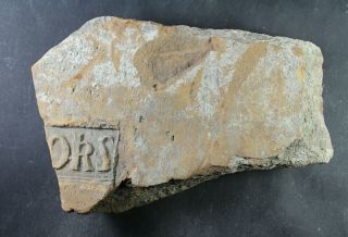 Brick,  Roof - Tile,  Tegula,  Imprint " [.  ]ors ",  Roman Imperial,  1st - 4th Century Ad