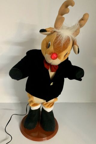 Rudolph The Red Nosed Reindeer Plush Sings And Dances - Nose Lights Up - Exc.