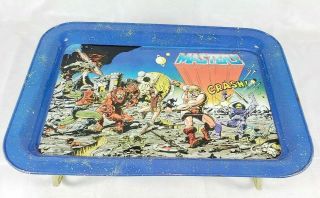 Masters Of The Universe Vintage 1982 Tv Tray Mattel He - Man Motu Skeletor Metal