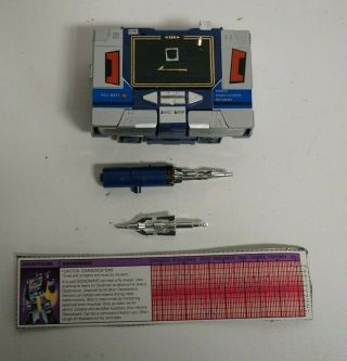 Vintage 1984 Hasbro G1 Transformers Decepticon Soundwave Complete Y60
