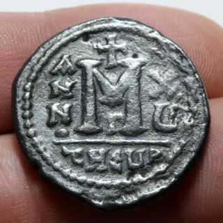 Byzantine Coin Ae Follis Maurice Tiberius Antioch 582 - 602 Ad Year 15