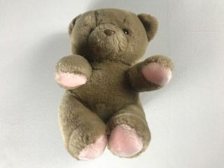 Plush Bear Vtg Stuffed 11 " Teddy Pink Paws Toy Soft Kids Cute Cuddly Animal Baby