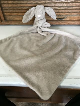 Jellycat Bashful Beige Bunny Rabbit Soother Security Blanket Plush Stuffed 13x13