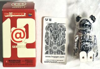 S483.  Series 12 Sf H.  R.  Giger Bearbrick W/ Box & Card From Medicom Toys (2006)