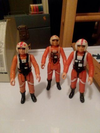 3 1978 Vintage Star Wars Luke X Wing Pilots