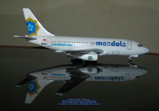 Mandala Airlines B737 - 200 Custom - Made Model (gemini Jets 1:400)