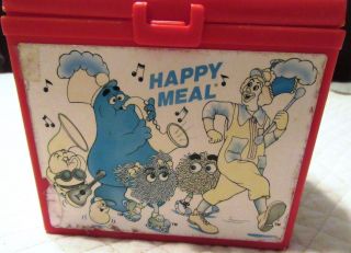 Vintage Fisher Price 1989 Mcdonalds Happy Meal Lunch Box With Misc.  Toys