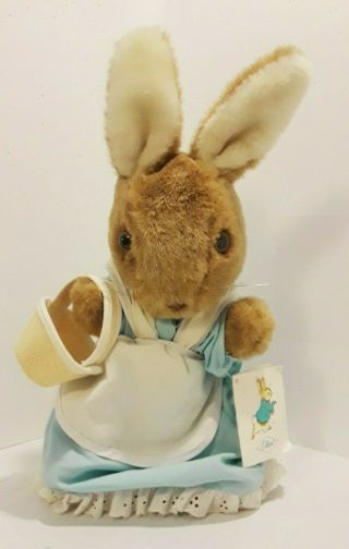 Vintage Mrs.  Rabbit 11 Inch 1983 Plush Beatrix Potter Peter Rabbit by Eden 2