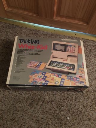 V - Tech Talking Whiz Kid 1987 Computer With 50 Program Cards Euc