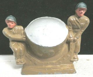 Vintage Barclay Lead Toy 2 Soldier Crew At Searchlight B - 221 Paint