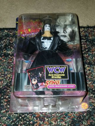 1999 Toy Biz Smash & Slam Wcw Wrestling 6 1/2 " Sting Action Figure - In Pkg