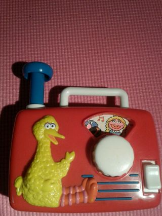 Illco Vintage Sesame Street Big Bird Radio Wind Up Music Box Toy Jim Henson 2