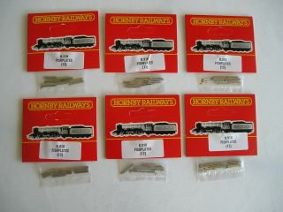 Hornby 6 X R 910.  12 Fishplates.  And Packaged,  00 Gauge