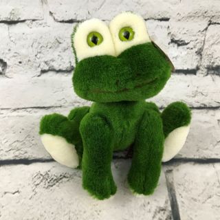 Ty Prince Frog Plush Green Sitting Toad Stuffed Animal Soft Toy Vintage 1993