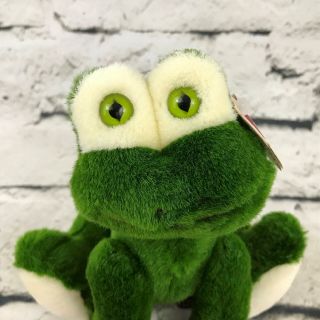 Ty Prince Frog Plush Green Sitting Toad Stuffed Animal Soft Toy Vintage 1993 2