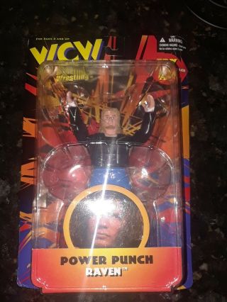 Wcw 1998 The San Francisco Toymakers Action Figure Power Punch Raven