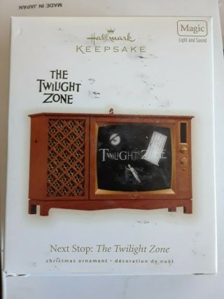 The " Twilight Zone " Tv With Light And Sound From Hallmark Ornaments