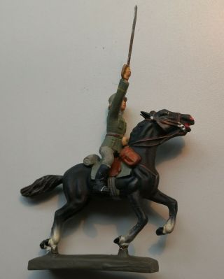 German Ww 2 Elastolin / Lineol - Riding Officer With Sword - 7cm Figurine