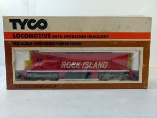 Vintage Tyco Rock Island 4301 Red Diesel Train Engine Ho Gauge Scale Tr1872