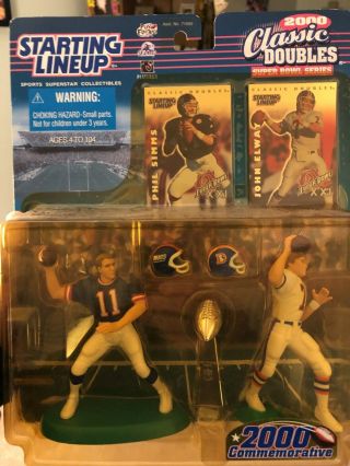 Starting Lineup 2000 Classic Doubles 1986 Bowl Simms & Elway.