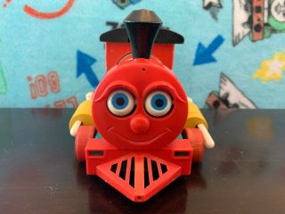 1963 Fisher - Price Huffy Puffy 999 Train Engine Wood Pull Toy Vintage 60s 2