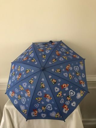 Powerpuff Girls Vintage Umbrella with Bubbles Figure Handle Dated 2002 3