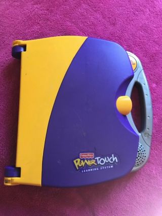 Fisher Price Power Touch Learning Game System/console Yellow/purple