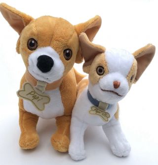Disney Beverly Hills Chihuahua Papi & Papi Jr.  Plush Dog Great Gift