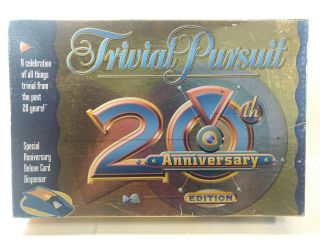 Trivial Pursuit 20th Anniversary Edition Board Game 2002 Hasbro 40381 Gm706