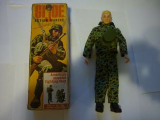 1964 Vintage Gi Joe Action Marine W/box Hasbro Blond
