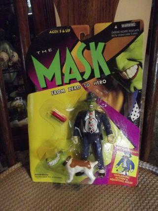 1995 The Mask Jim Carrey Movie Figure With Milo Belly Busting Mip