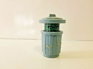 Vintage Fisher Price Little People Sesame Street Oscar The Grouch Trash Can