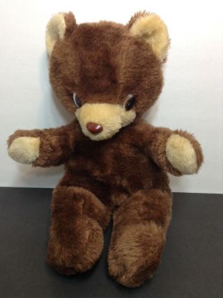 Vintage Cuddle Wit Large 17 " Brown Teddy Bear Stuffed Plush Animal Toy Doll