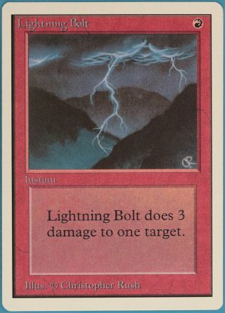 Lightning Bolt Unlimited Red Common Magic Mtg Card (id 98104) Abugames