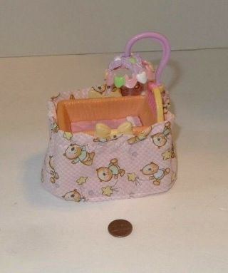 Fisher Price Loving Family Dollhouse Pink Baby Crib For Nursery