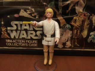 Vintage Star Wars Action Figure Luke Skywalker Farmboy 1977 Complete Lo