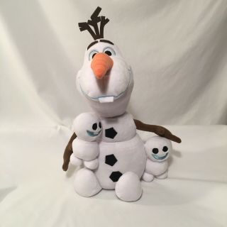 Disney Frozen Olaf & Snowgies Snowman Plush Toy Disney Store 15 " White