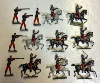 HEYDE (8) French Cavalry & (5) Infantry,  Made in Germany,  ca.  1890s 3