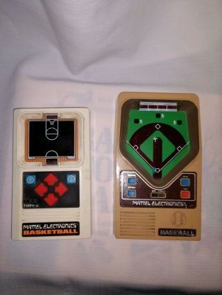 Mattel Basketball And Baseball 1978 Vintage Electronic Handheld Video Game