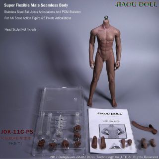 Jiaou Doll Jok - 11c 1/6 Scale Male Flexible Body Seamless Action Figure Body