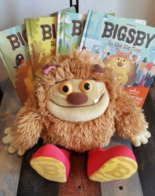 Hallmark Interactive Story Buddy Bigsby Complete With All 4 Books Tested/works