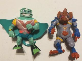 Tmnt Figures Wingnut & Ray Fillet Teenage Mutant Ninja Turtles Vintage