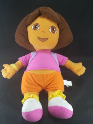 Nick Jr.  Dora The Explorer 15 " Plush Soft Stuffed Toy Figure Pink With Backpack